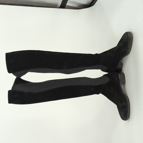 Tory Burch Over the Knee Thigh High Suede Boots Black 8 streetwear city classic - Picture 5 of 15